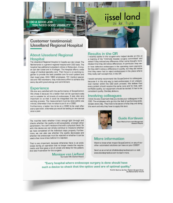 EN Regional hospital IJsseland customer testimonial Mockup