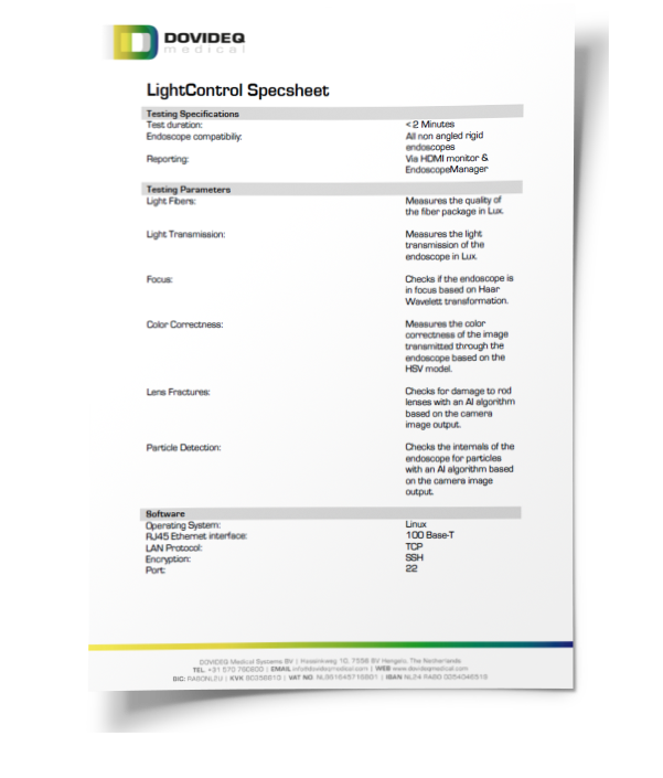 LightControl Specifications Mockup